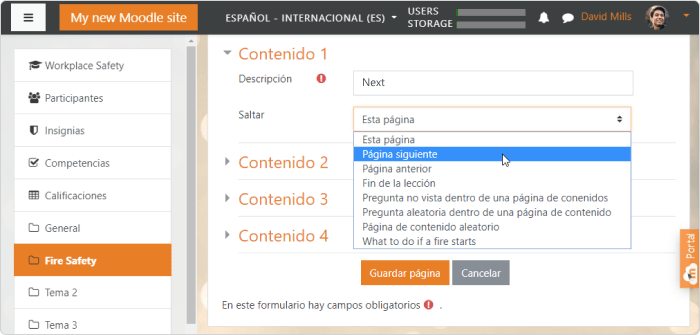 Añade más contenido y páginas de preguntas