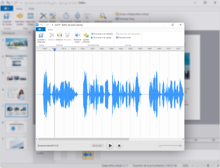 Grabador de audio iSpring Suite