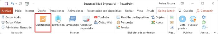 Herramienta iSpring Quiz Maker
