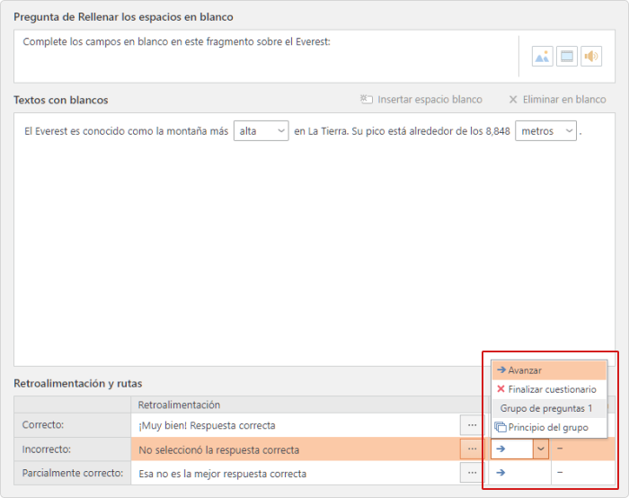 Ramificación en iSpring Suite