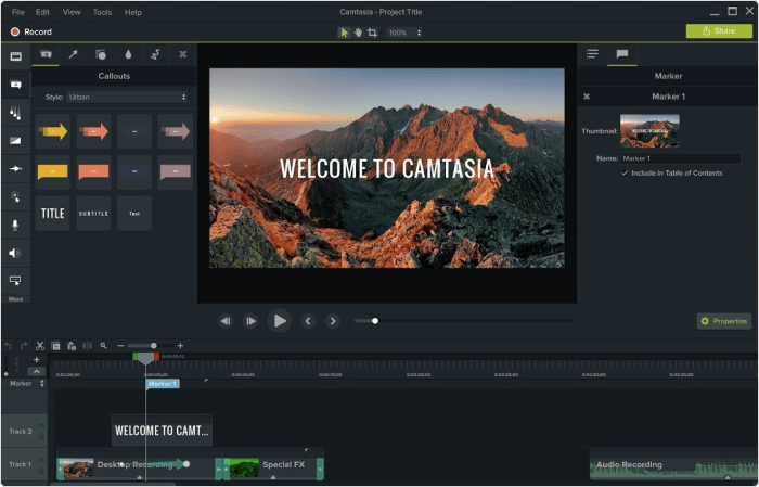 Herramienta de autor para SCORM Camtasia