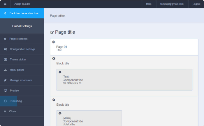 Herramienta de autor para SCORM Herramienta de autor para SCORM Adapt Learning