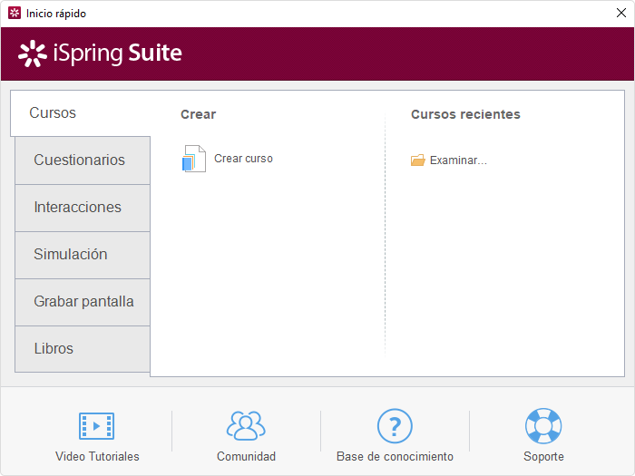 Convertidor incorporado de MP4 en SCORM Convertidor incorporado de MP4 en SCORM de iSpring Suite