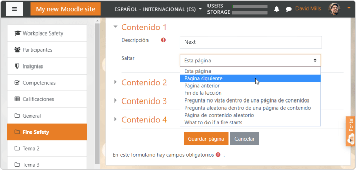 Añadir una página de contenido Añadir una página de contenido