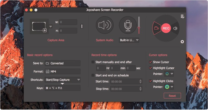 Un ejemplo de software educativo de tutorial: Joyoshare Screen Recorder