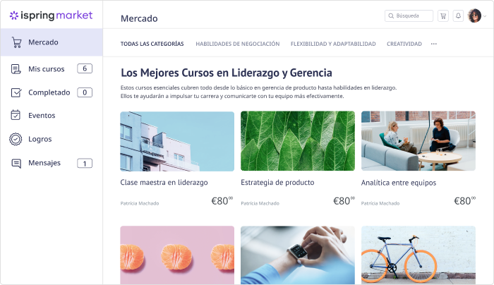 iSpring Market Plataforma iSpring Market