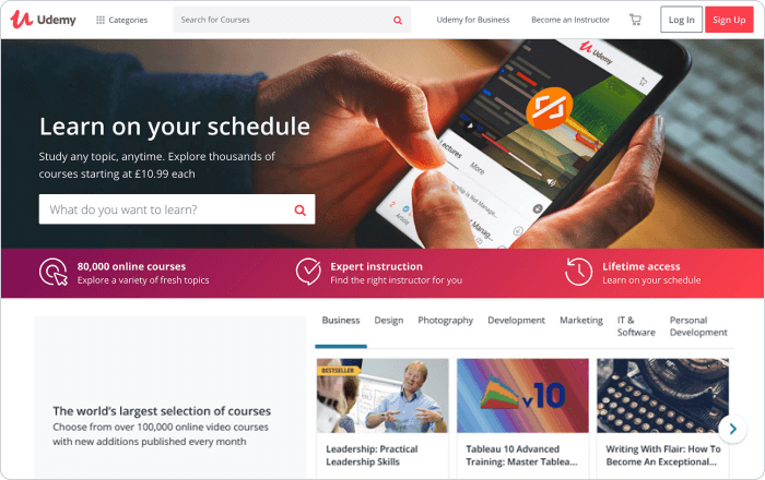 Udemy Plataforma de venta de cursos de Udemy