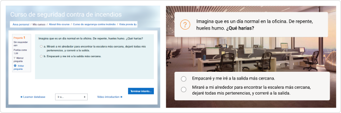 Comparación de un cuestionario hecho en Moodle e iSpring Suite