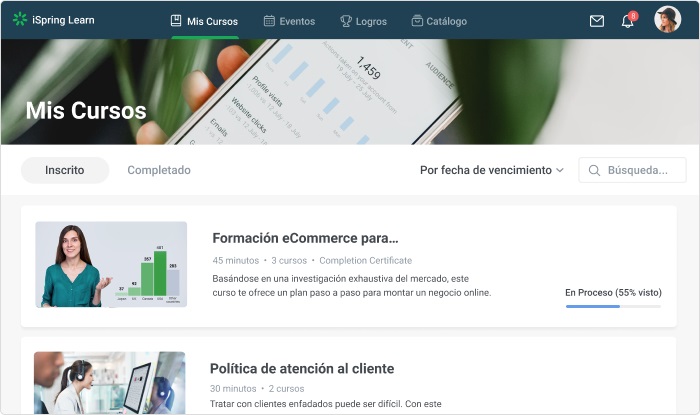 Plataforma LMS de formación en línea Plataforma LMS de formación en línea