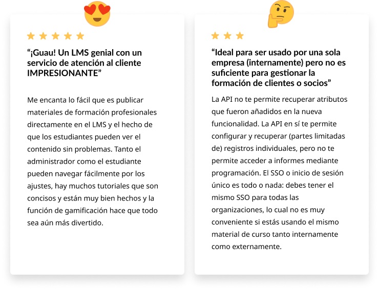 Pros y contras de iSpring Learn LMS Pros y contras de iSpring Learn LMS