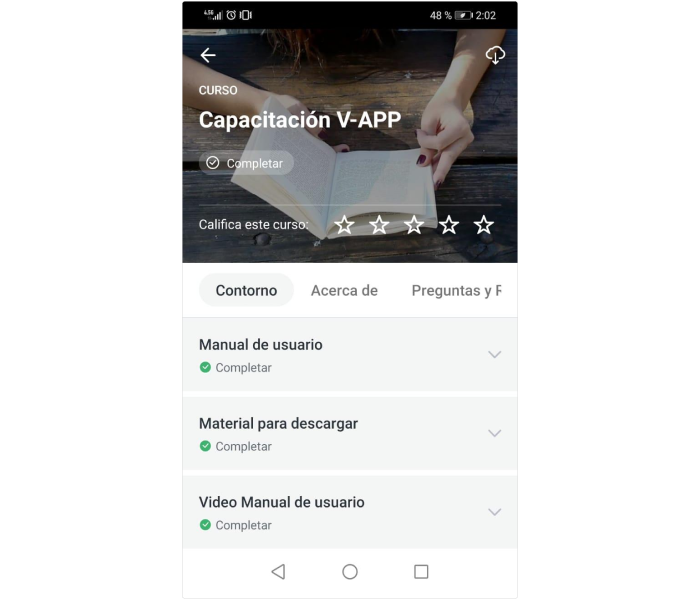 Línea de aprendizaje en la aplicación móvil de iSpring Learn LMS