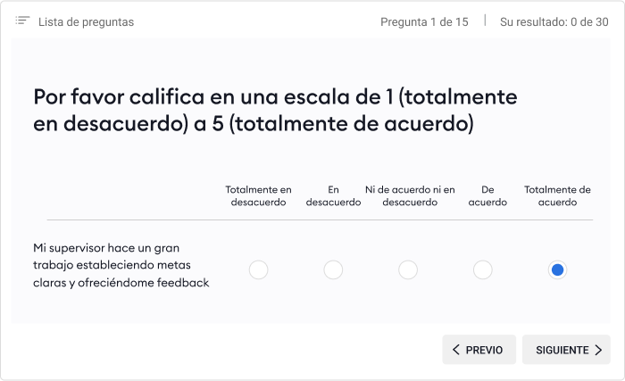 Cuestionario de satisfacción laboral del candidato Satisfacción laboral del candidato