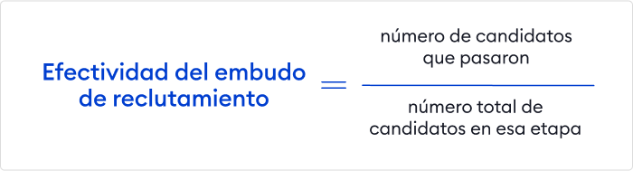 Fórmula de efectividad del embudo de reclutamiento Efectividad del embudo de reclutamiento
