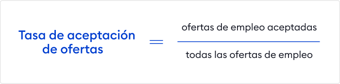 Fórmula de tasa de aceptación de ofertas de trabajo Tasa de aceptación de ofertas de trabajo