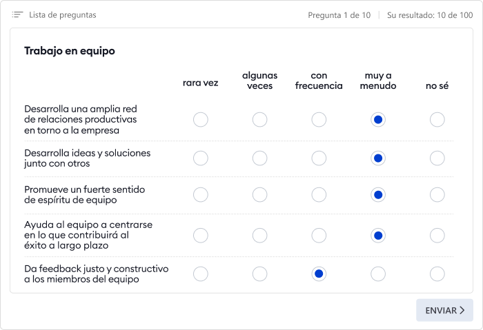 Preguntas para una evaluación 360 Ejemplos de evaluación 360 grados