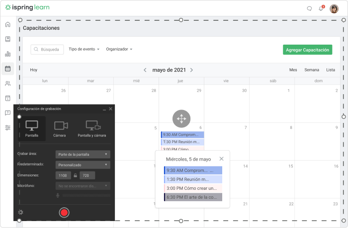 Grabador de pantalla para pc: iSpring Suite