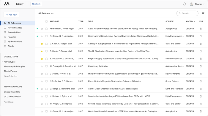 Mendeley Un ejemplo de software educativo: Mendeley
