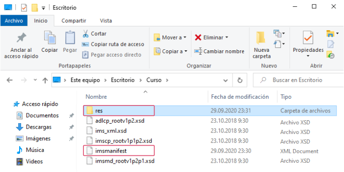 La organización del contenido SCORM Cómo crear un paquete SCORM: la organización del contenido