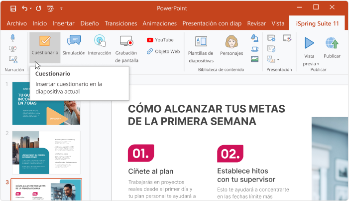 iSpring Suite para crear contenidos SCORM