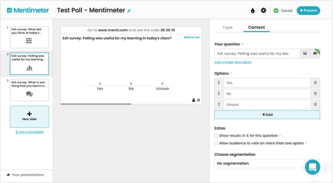 Aplicaciones para hacer presentaciones: Mentimeter