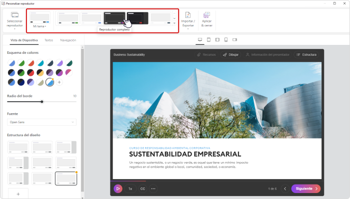 Las opciones de salida en iSpring Suite Configura las opciones de salida