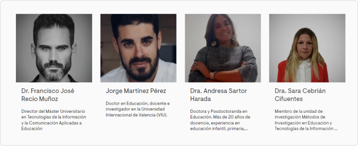 Parte del profesorado de la VIU