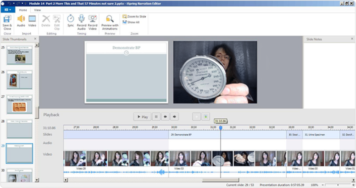 Una captura de pantalla de una videoclase creada por Villa St. Vincent Un ejemplo de una videoclase