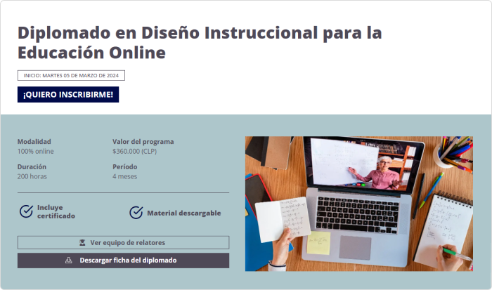 Diplomado en Diseño Instruccional para la Educación Online Diplomado en Diseño Instruccional para la Educación Online – Educación Chile