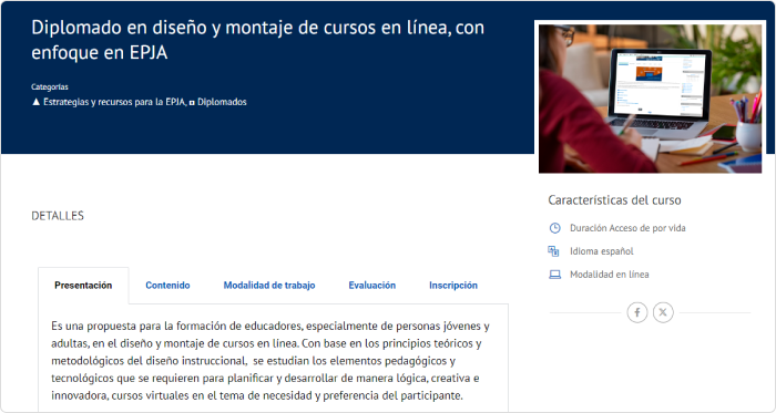 Diplomado en diseño y montaje de cursos en línea Diplomado en diseño y montaje de cursos en línea – CREFAL