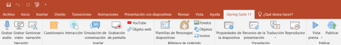 Grabar narración en powerpoint con iSpring Suite