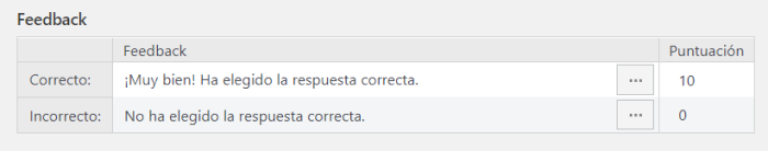 La sección Feedback La sección Feedback en iSpring Suite