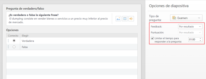 Opciones de diapositiva Opciones de diapositiva en iSpring Suite