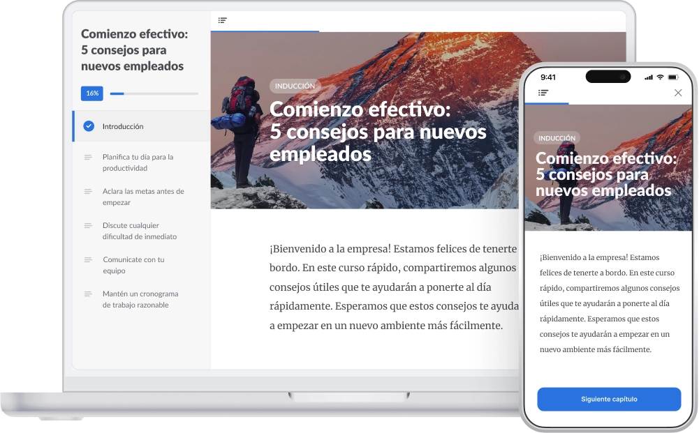 iSpring Page Plataformas para crear cursos virtuales: iSpring Page