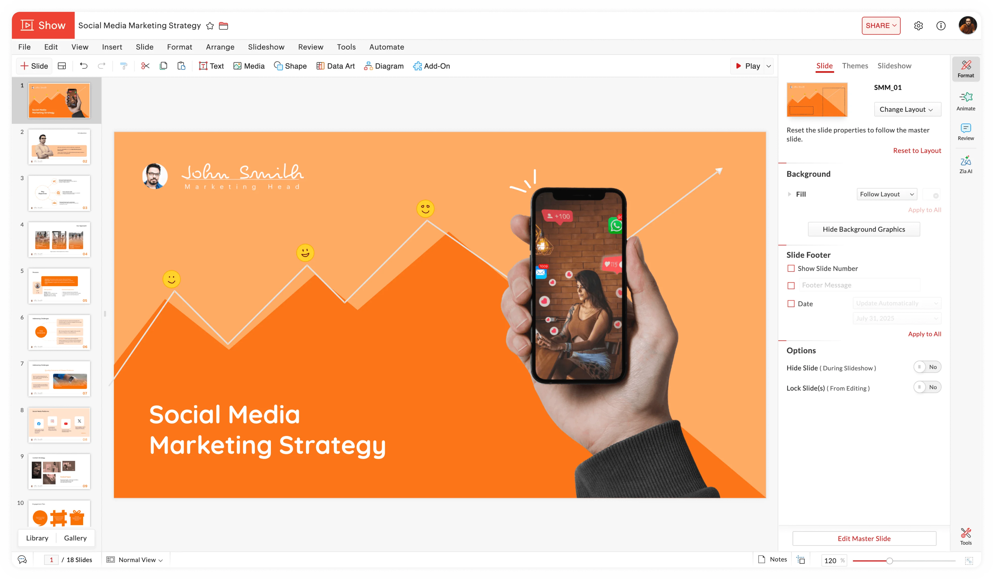 Aplicaciones para hacer presentaciones: Zoho Show